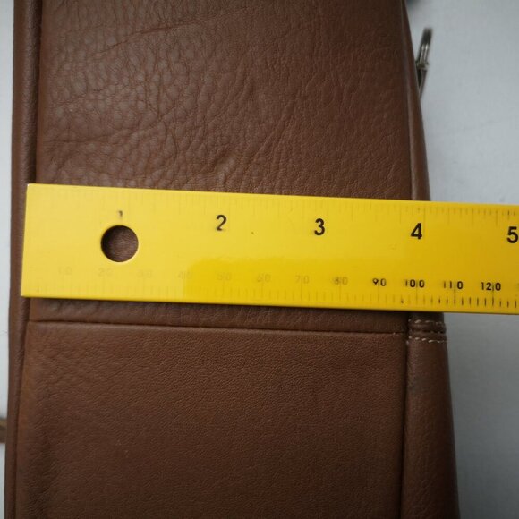 Stone Mountain Ladies Dark Brown Genuine Leather Wide Strap Crossbody / Shoulder - Picture 14 of 14